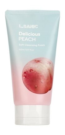 L.Sanic Delicious Peach Soft Cleansing Foam Очищающая пенка для сухой и обезвоженной кожи лица с экстрактом персика 150ml